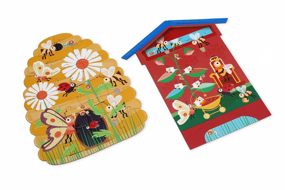 Scratch 2 Sided Puzzle x 2 20pcs – BEE in & out-Kids-Ohh! By Gum - Shop Sustainable