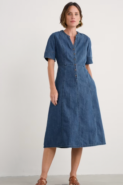 Seasalt Wightwick Dress in Indigo Wash