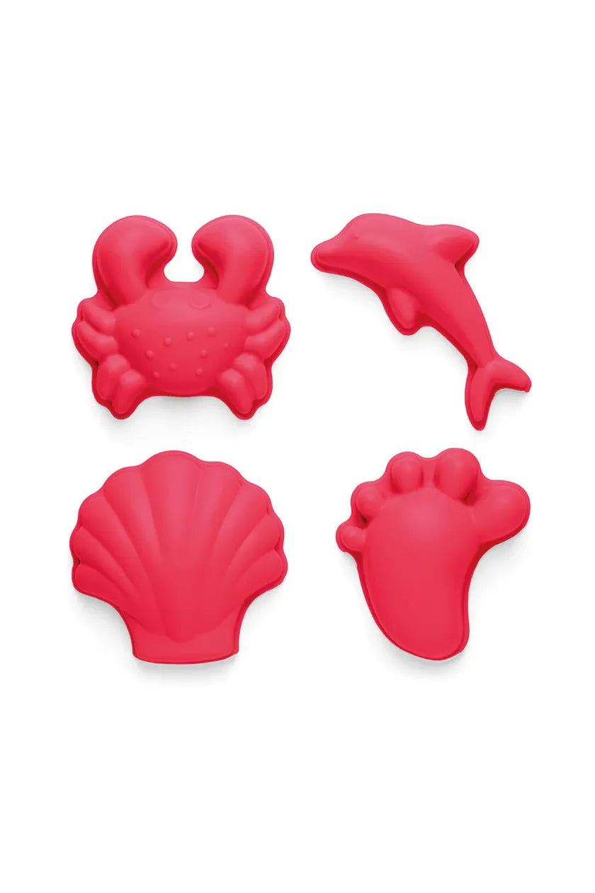 Scrunch Sand Moulds - Strawberry Red Footprint Set