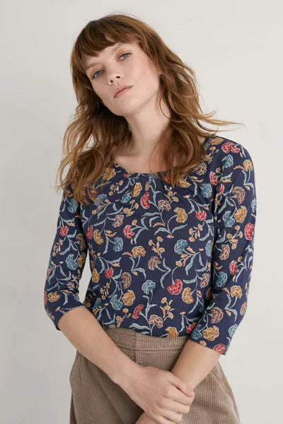 Seasalt 3/4 Appletree Top - Smudged Carnation Maritime-Womens-Ohh! By Gum - Shop Sustainable