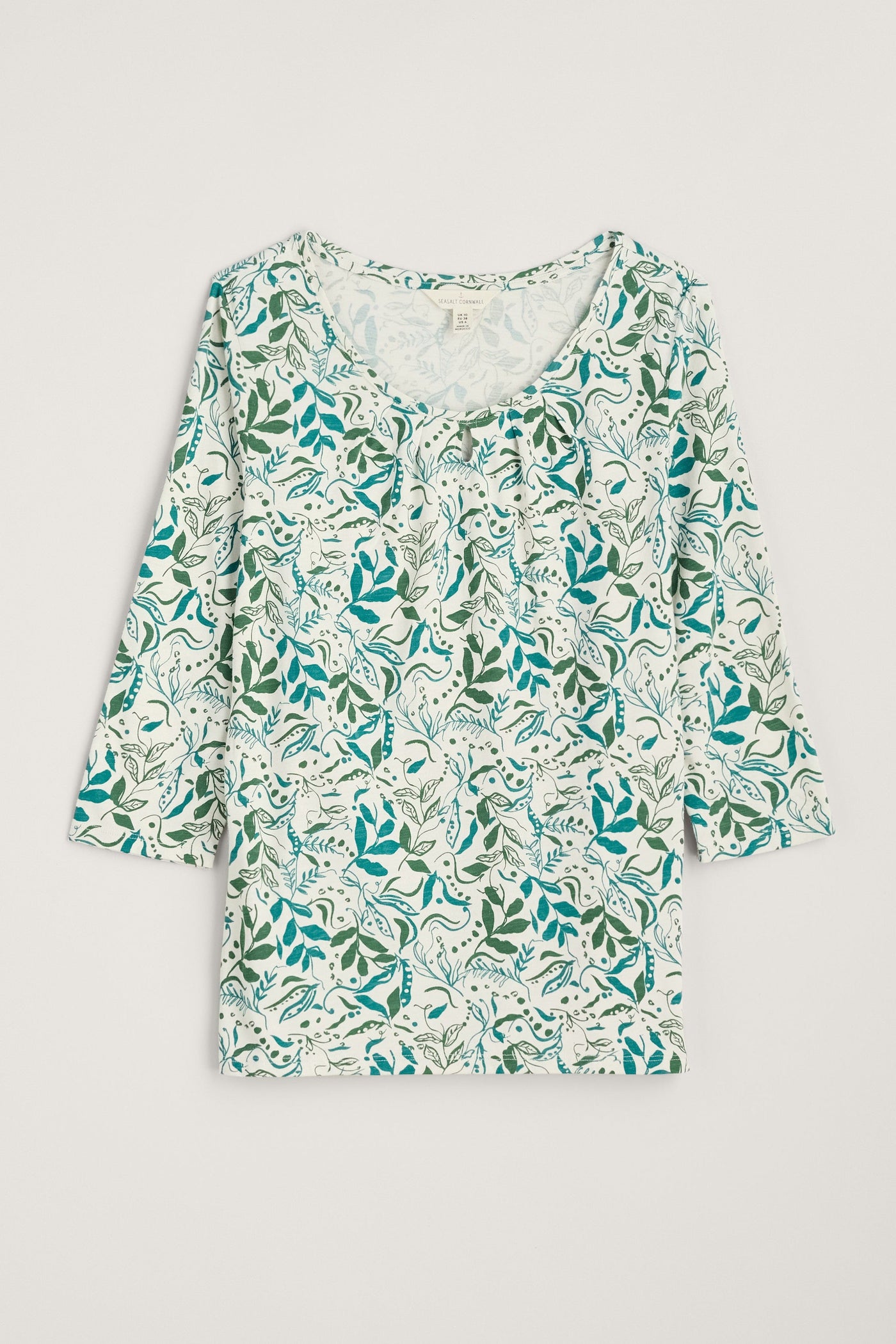 Seasalt 3/4 Appletree Top in Wandering Peas Chalk-Womens-Ohh! By Gum - Shop Sustainable