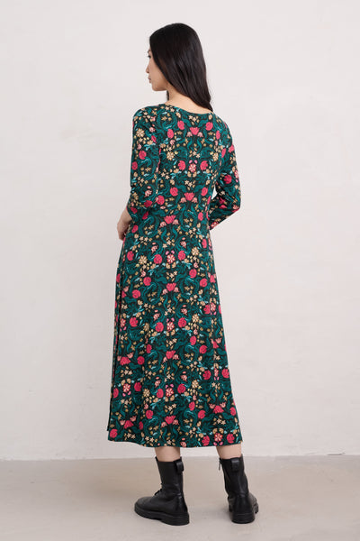 Seasalt 3/4 Wild Bouquet Dress in Mirrored Floral Tehidy-Womens-Ohh! By Gum - Shop Sustainable