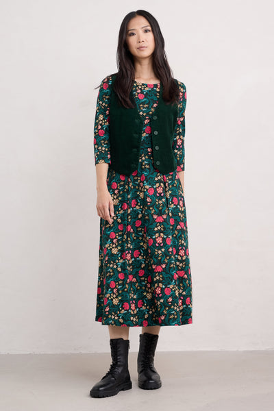 Seasalt 3/4 Wild Bouquet Dress in Mirrored Floral Tehidy-Womens-Ohh! By Gum - Shop Sustainable