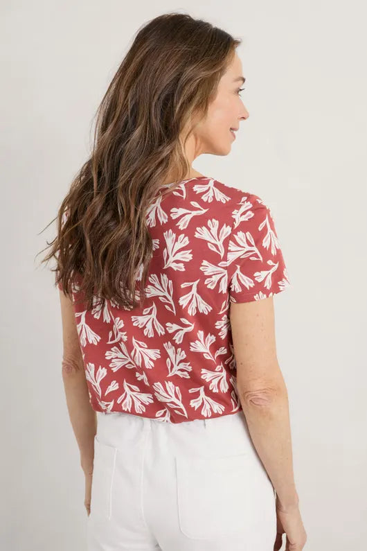 Seasalt Appletree Top-Collaged Seaweed Barn Red-Womens-Ohh! By Gum - Shop Sustainable