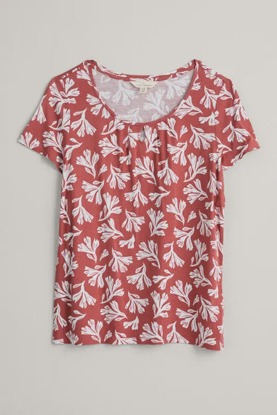 Seasalt Appletree Top-Collaged Seaweed Barn Red-Womens-Ohh! By Gum - Shop Sustainable