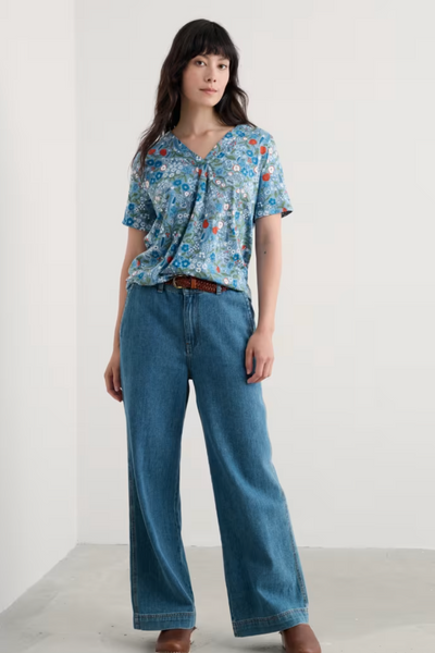 Seasalt Barnoon Top in Still Life Sea Holly
