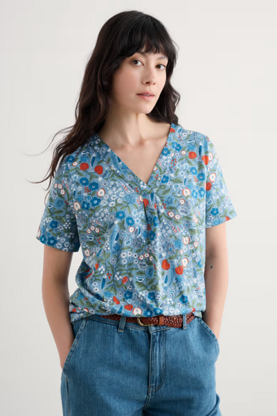 Seasalt Barnoon Top in Still Life Sea Holly