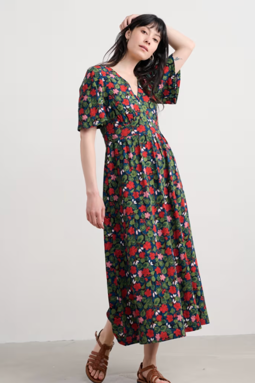 Seasalt Chateaux Dress (Half Sleeve)-Houseplant Maritime