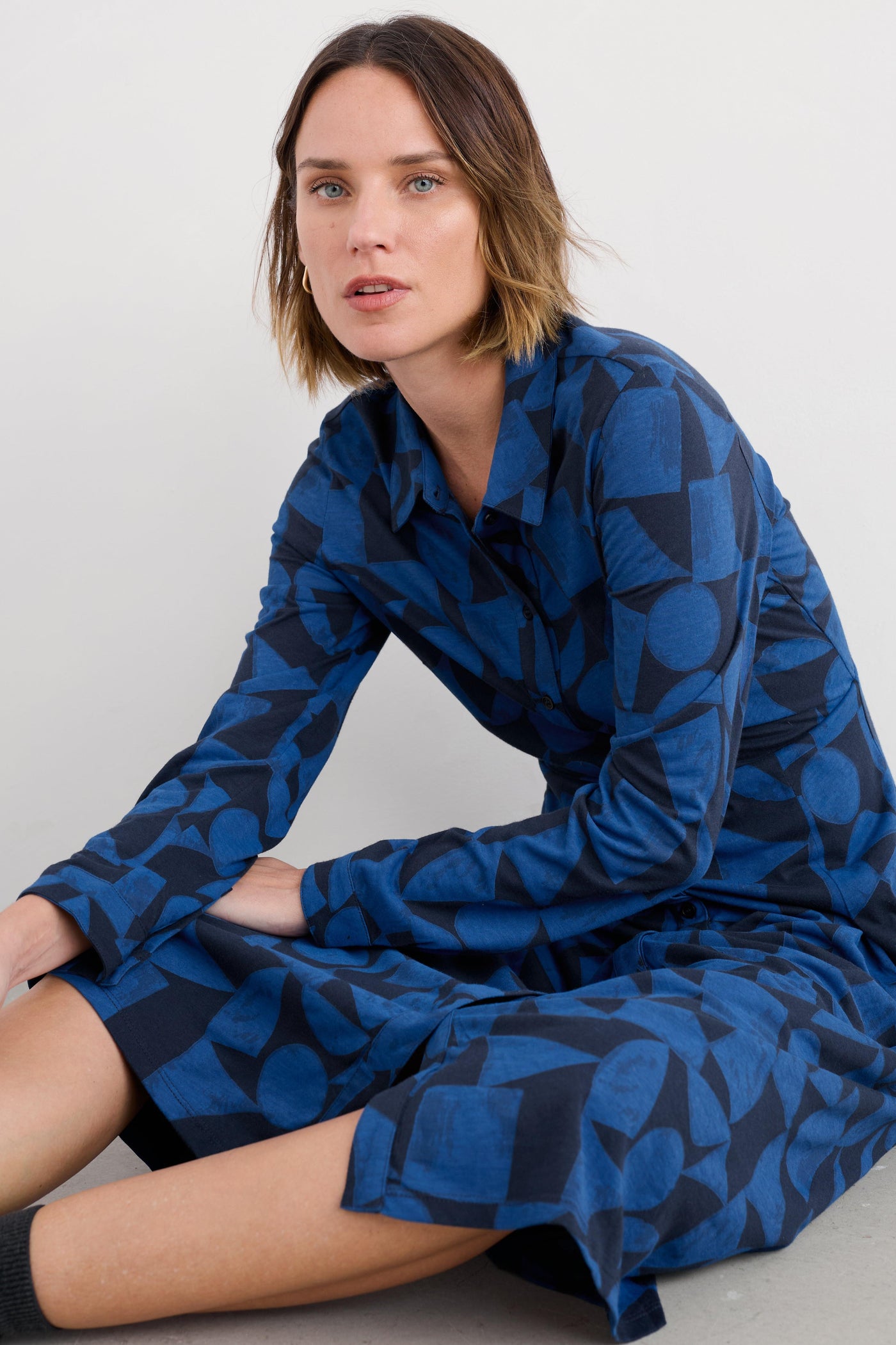 Seasalt Coastline Dress Geo Tumble Maritime
