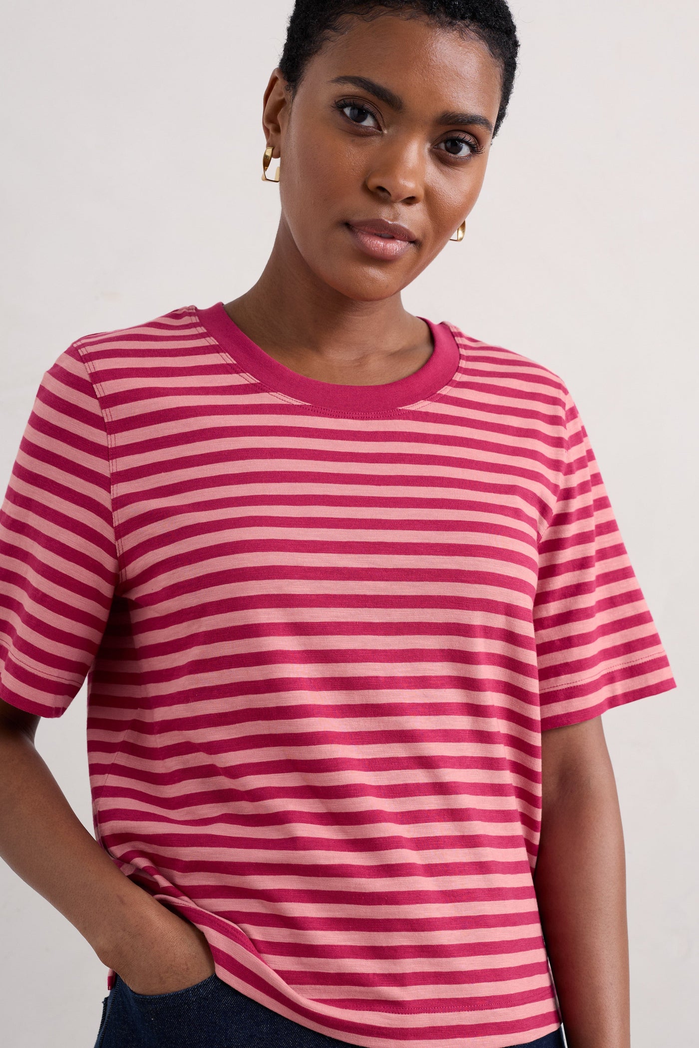 Seasalt Copseland T-Shirt in Mini Cornish Charm Wild Rose-Womens-Ohh! By Gum - Shop Sustainable