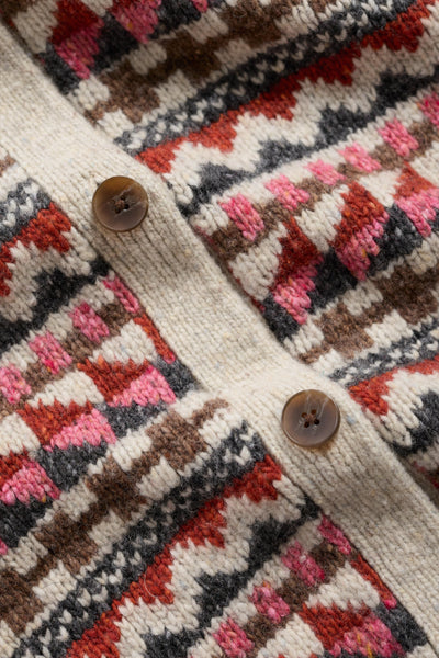 Seasalt Dawson Pick Vest Fairisle Zig Zag Geo Aran Red Sail