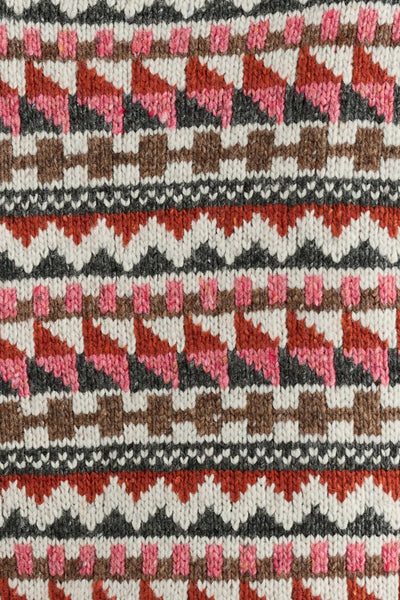 Seasalt Dawson Pick Vest Fairisle Zig Zag Geo Aran Red Sail