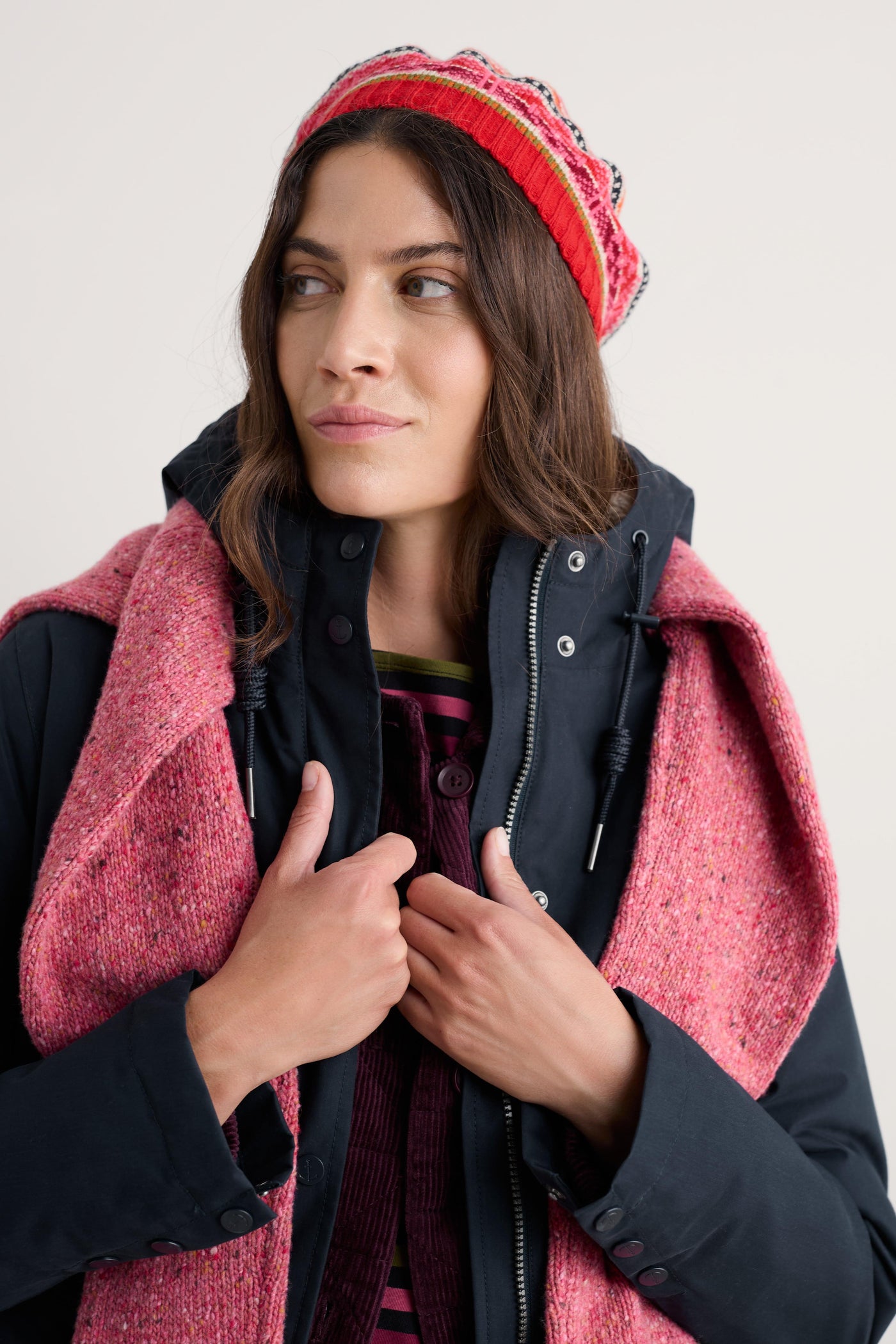 Seasalt Early Bird Beret in Scillia Aran Multi