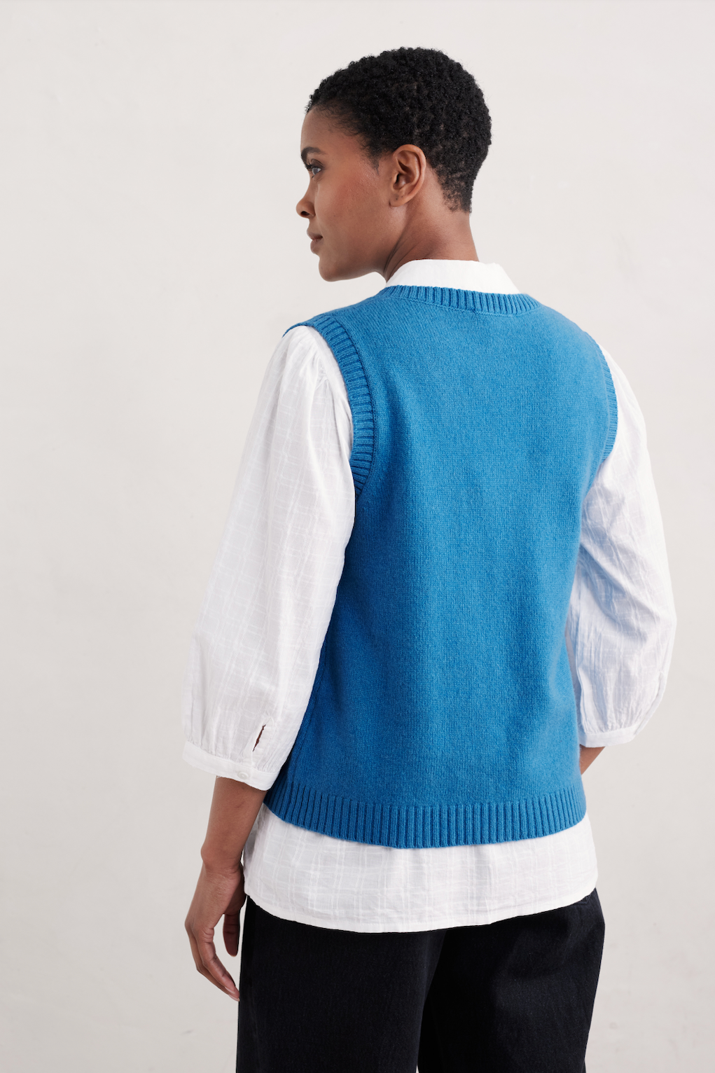 Seasalt East View Vest V-Neck in Sailboats-Womens-Ohh! By Gum - Shop Sustainable