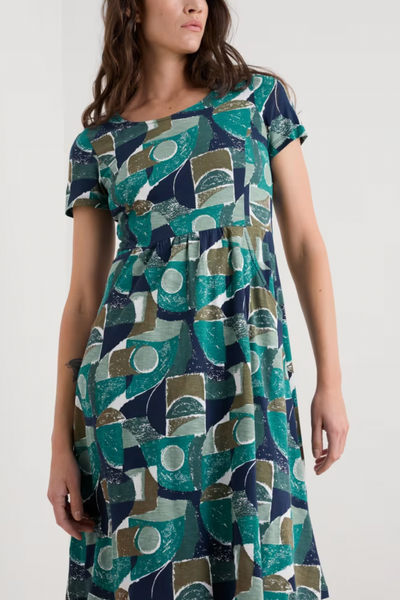 Seasalt Enor Dress in Penwith Abstract Emulsion