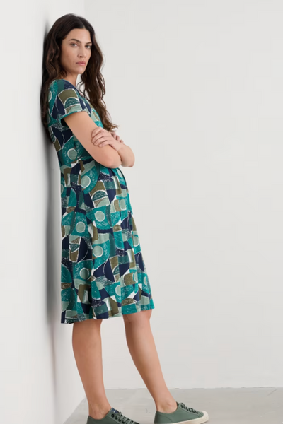 Seasalt Enor Dress in Penwith Abstract Emulsion