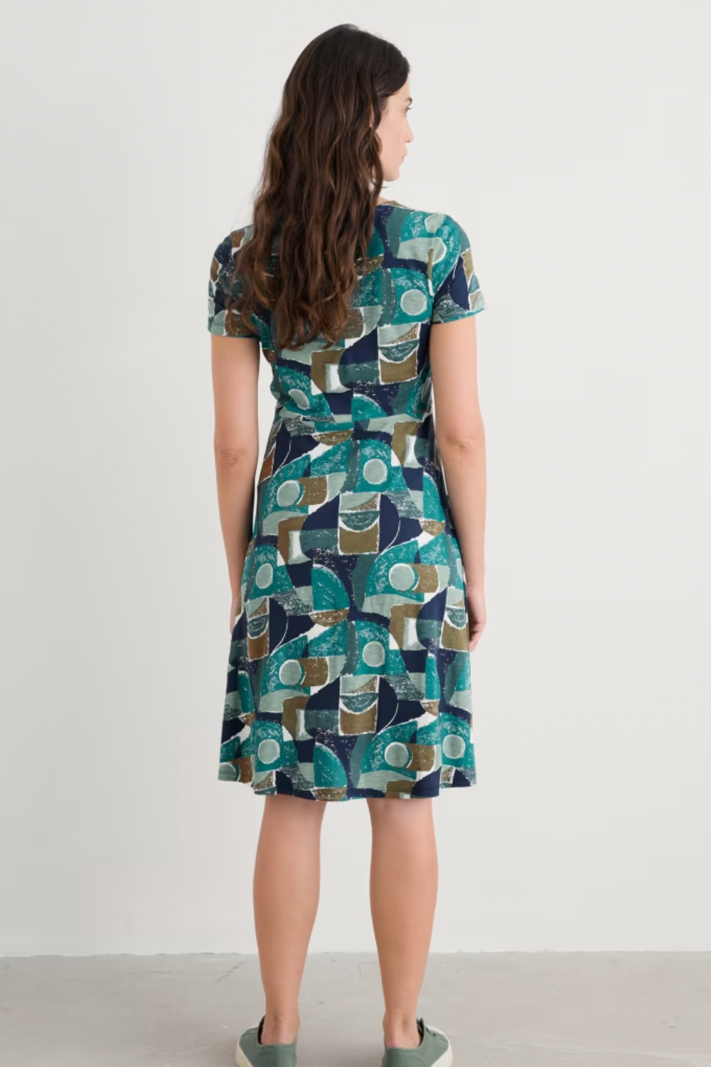Seasalt Enor Dress in Penwith Abstract Emulsion