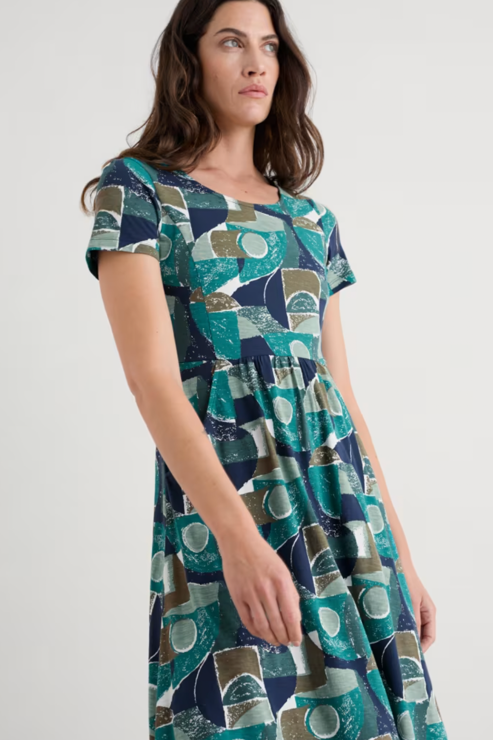 Seasalt Enor Dress in Penwith Abstract Emulsion