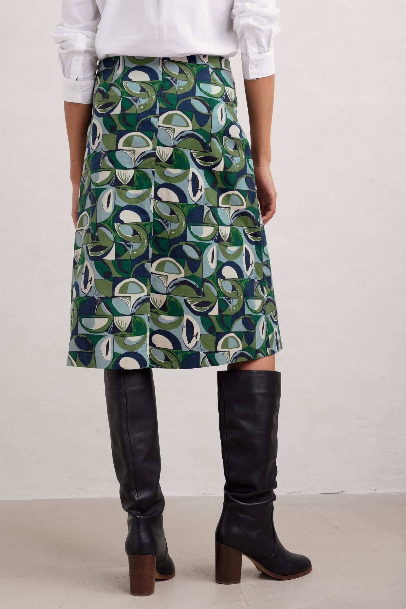 Seasalt Forest View Skirt in Land Forms Cut Grass-Womens-Ohh! By Gum - Shop Sustainable