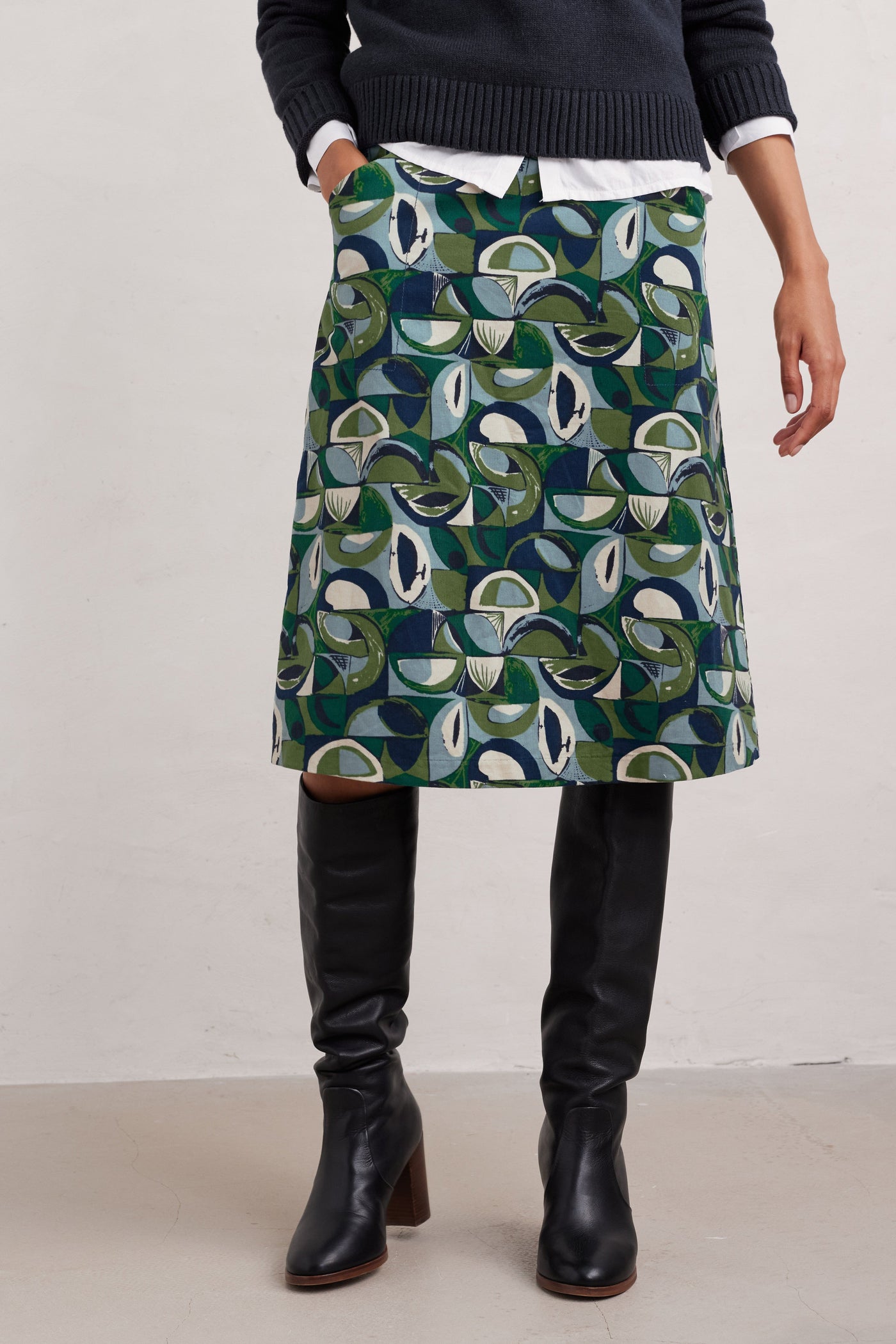 Seasalt Forest View Skirt in Land Forms Cut Grass-Womens-Ohh! By Gum - Shop Sustainable