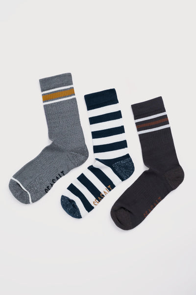 Seasalt Gift Box of 3 Men’s Seasalt Socks Cushioned Charlestown Mix