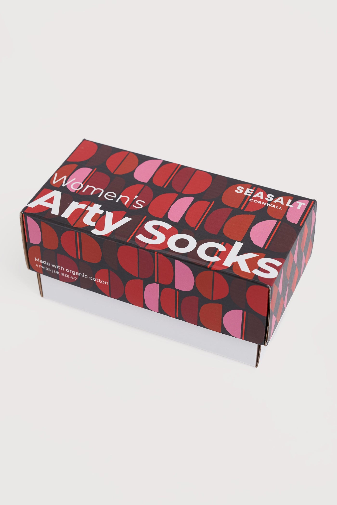 Seasalt Gift Box of 4 Womens Arty Socks Birds in Printmaker Mix