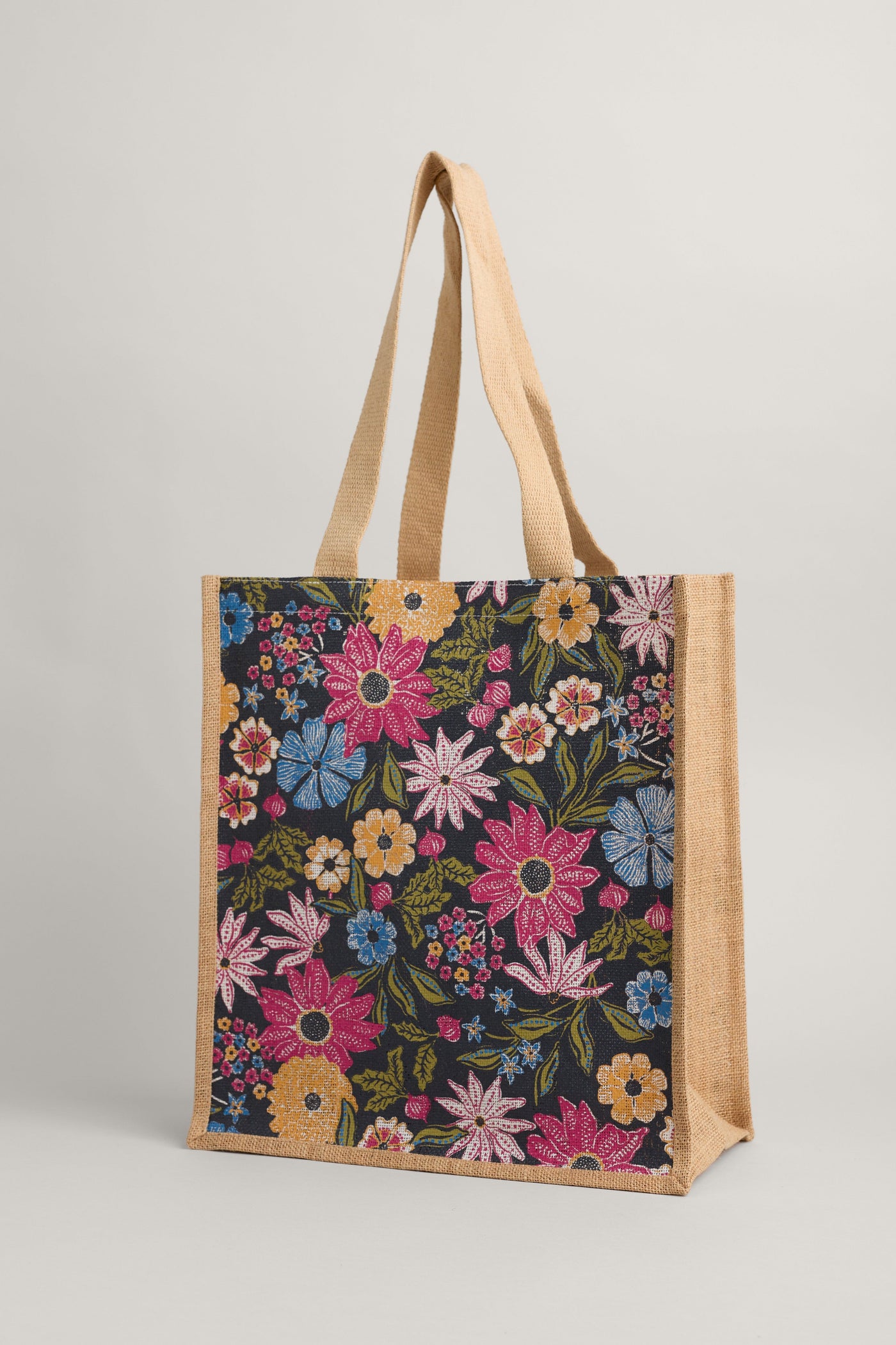 Seasalt Jute Shopper in Pattern Flower Mix-Womens-Ohh! By Gum - Shop Sustainable