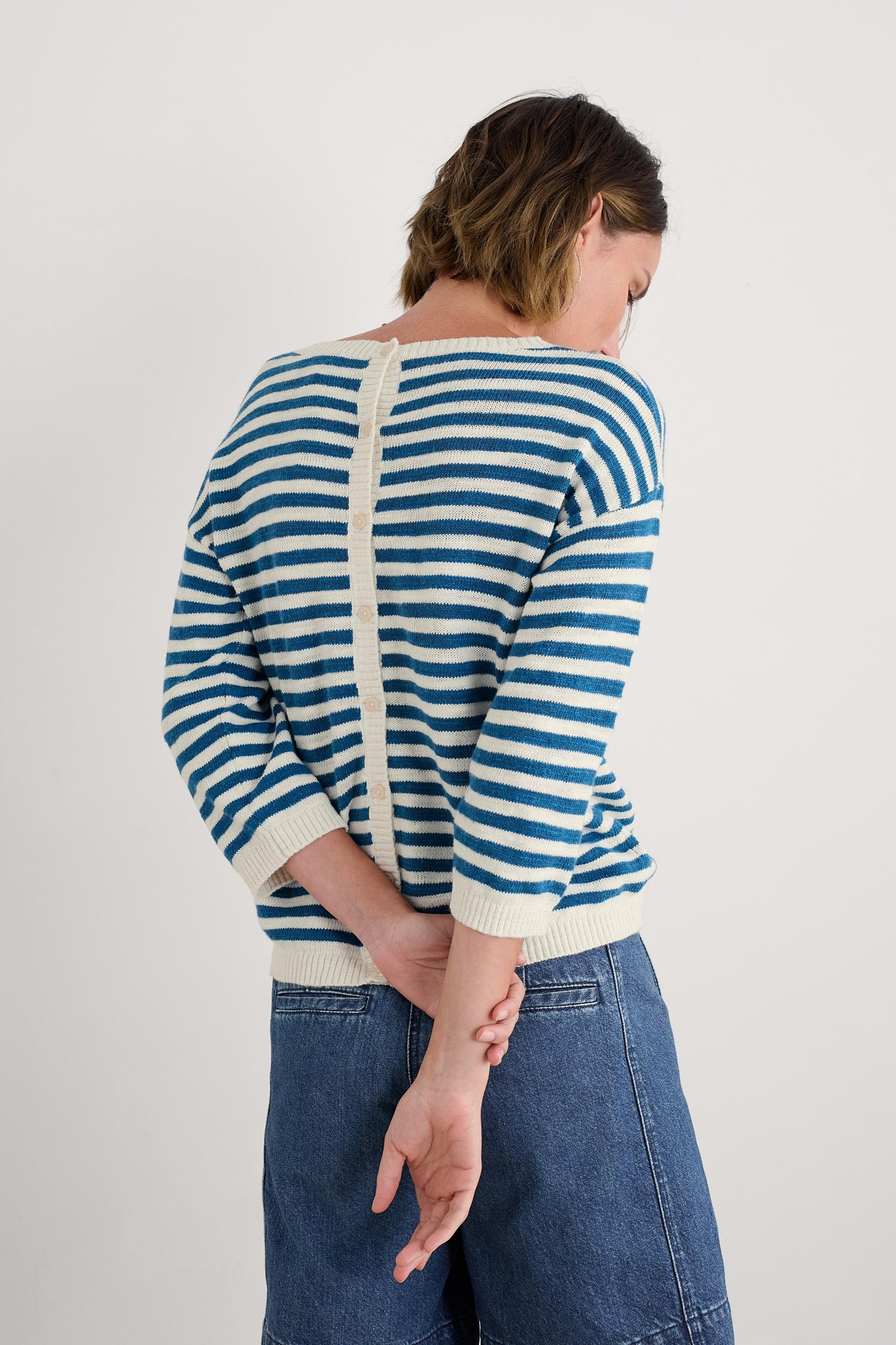 Seasalt Knavock Jumper in Knit Mini Cornish Sailor Ecru