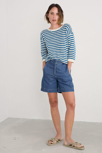 Seasalt Knavock Jumper in Knit Mini Cornish Sailor Ecru