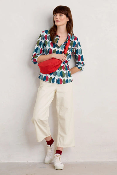 Seasalt Larissa Organic Cotton Shirt - Circle Markings Chalk-Womens-Ohh! By Gum - Shop Sustainable