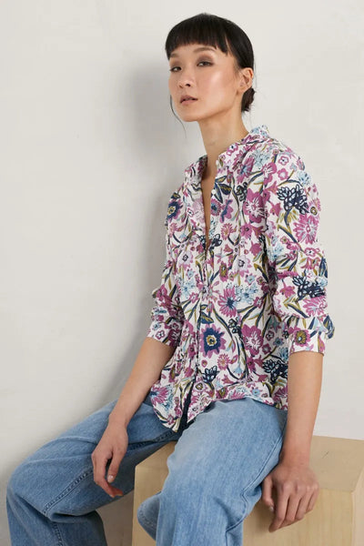 Seasalt Larissa Shirt - Floral Terrain Chalk-Womens-Ohh! By Gum - Shop Sustainable