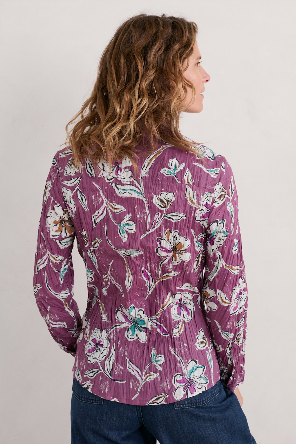 Seasalt Larissa Shirt - Linework Floral Heather-Womens-Ohh! By Gum - Shop Sustainable