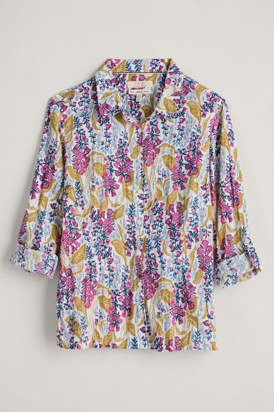 Seasalt Larissa Shirt - Lino Foxglove Chalk-Womens-Ohh! By Gum - Shop Sustainable