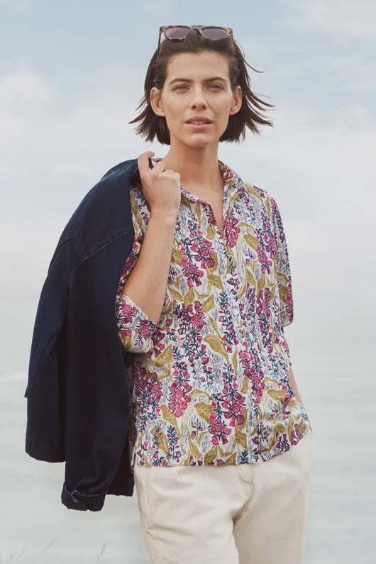 Seasalt Larissa Shirt - Lino Foxglove Chalk-Womens-Ohh! By Gum - Shop Sustainable