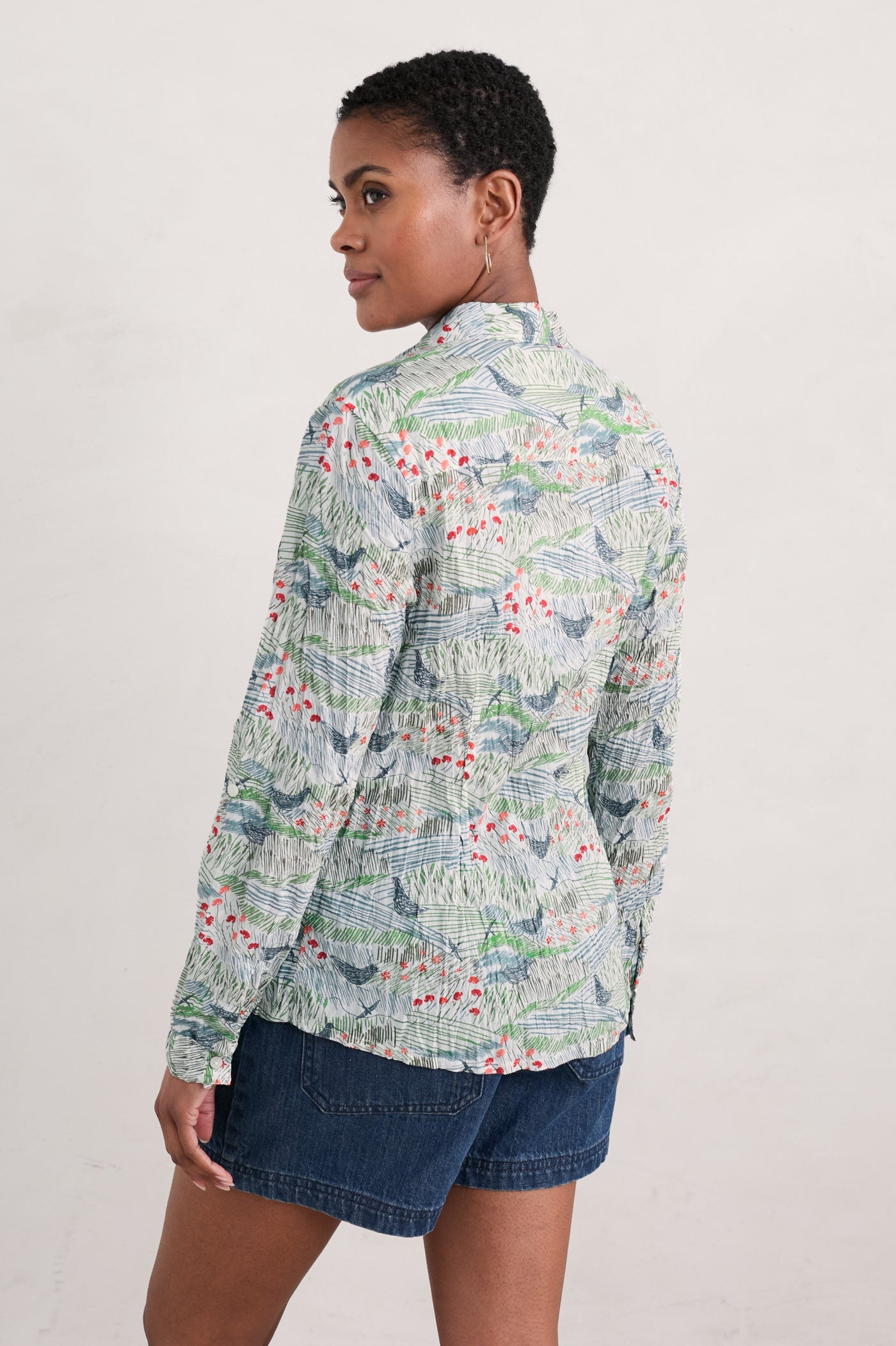 Seasalt Larissa Shirt-Meadow Birds Chalk-Womens-Ohh! By Gum - Shop Sustainable