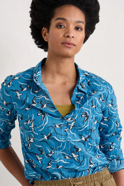 Seasalt Larissa Shirt - River Birds Sailboats-Womens-Ohh! By Gum - Shop Sustainable