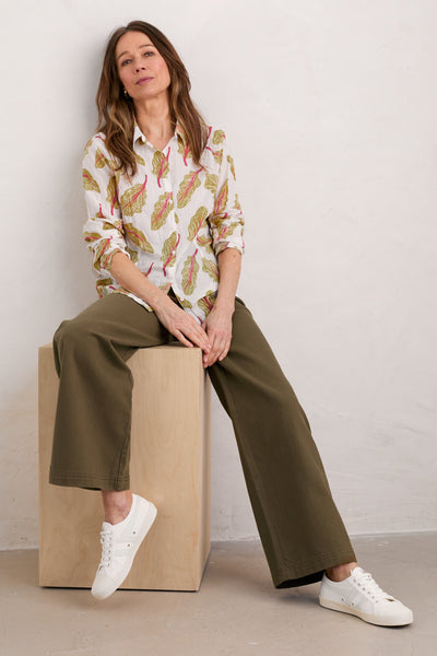 Seasalt Larissa Shirt in Chard Leaves Chalk-Womens-Ohh! By Gum - Shop Sustainable