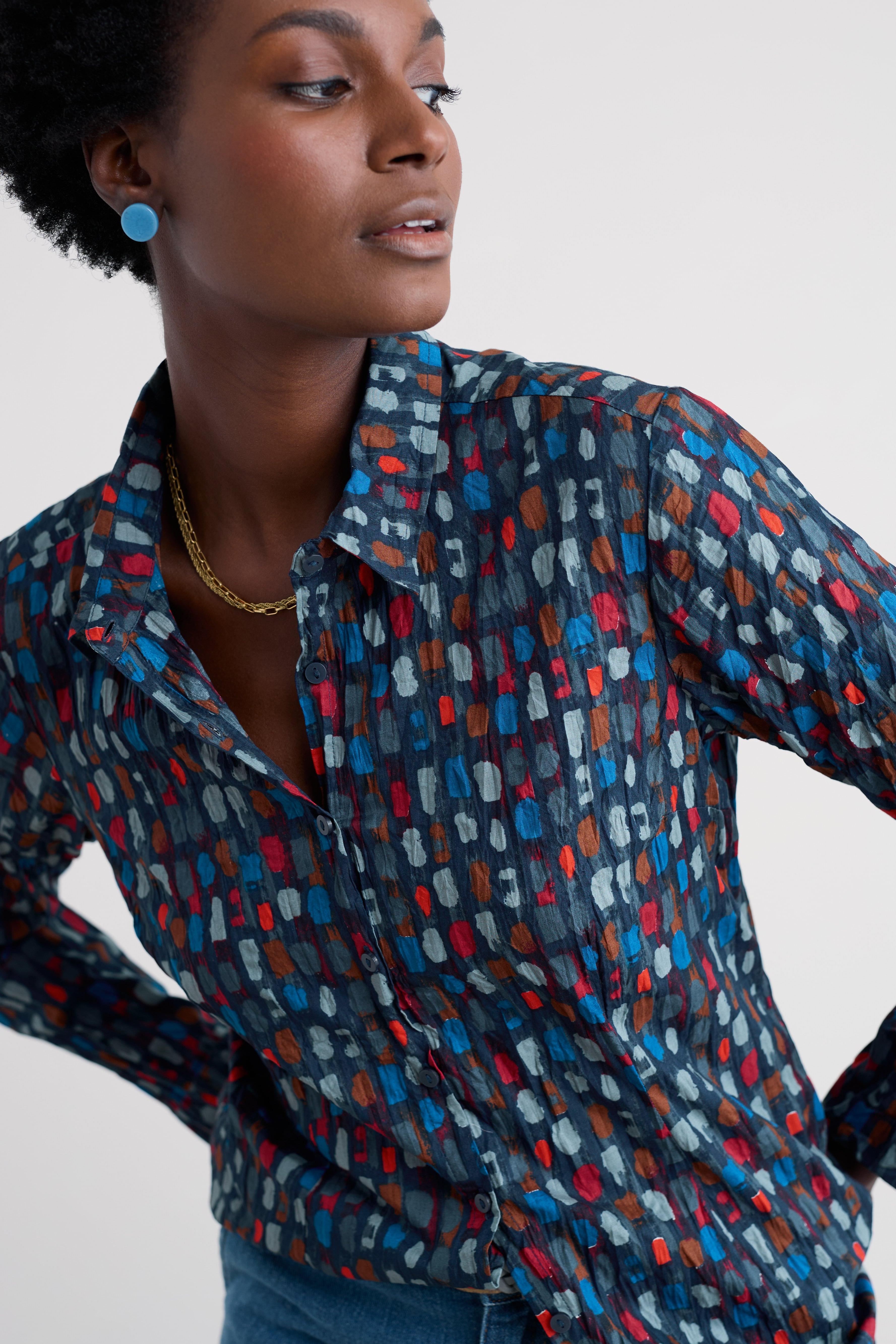 Seasalt Larissa Shirt in Dye Strokes Dark Lugger