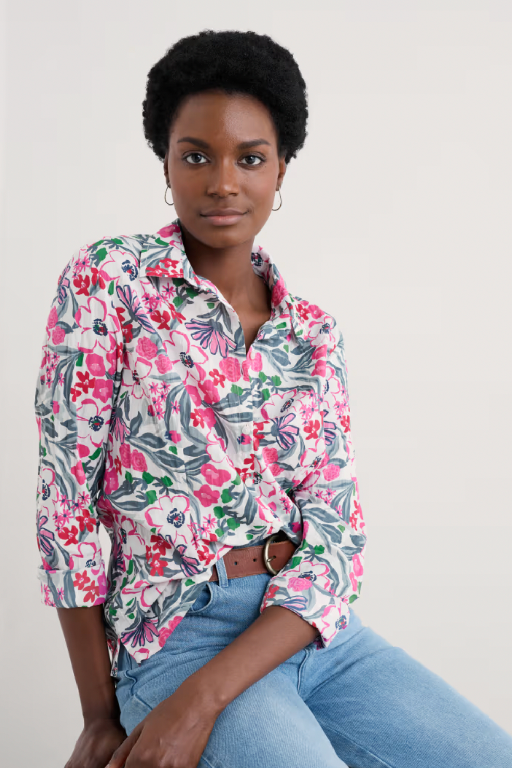 Seasalt Larissa Shirt in Garden Flowers Tulip