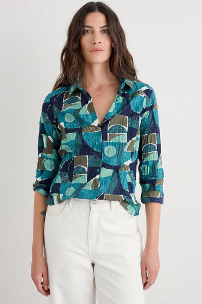 Seasalt Larissa Shirt in Penwith Abstract Emulsion