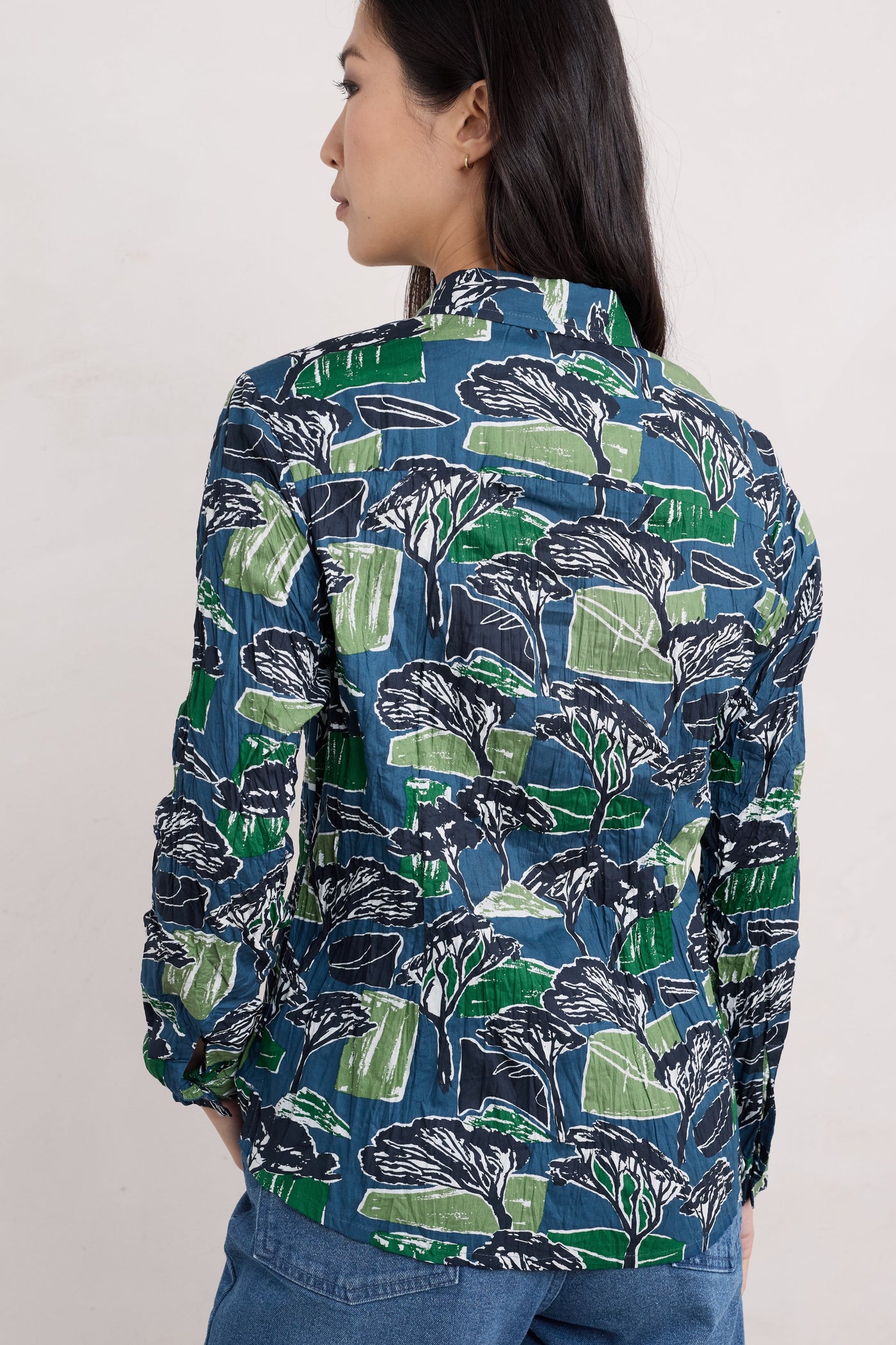 Seasalt Larissa Shirt in Sketchbook Trees Sea Cave-Womens-Ohh! By Gum - Shop Sustainable