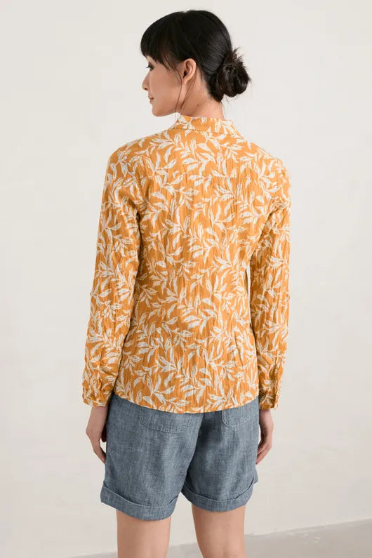 Seasalt Larissa Shirt in Smudged Leaves Spice-Womens-Ohh! By Gum - Shop Sustainable
