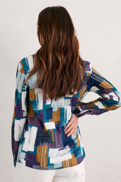 Seasalt Larissa Shirt in Stitched Abstract Starling-Womens-Ohh! By Gum - Shop Sustainable