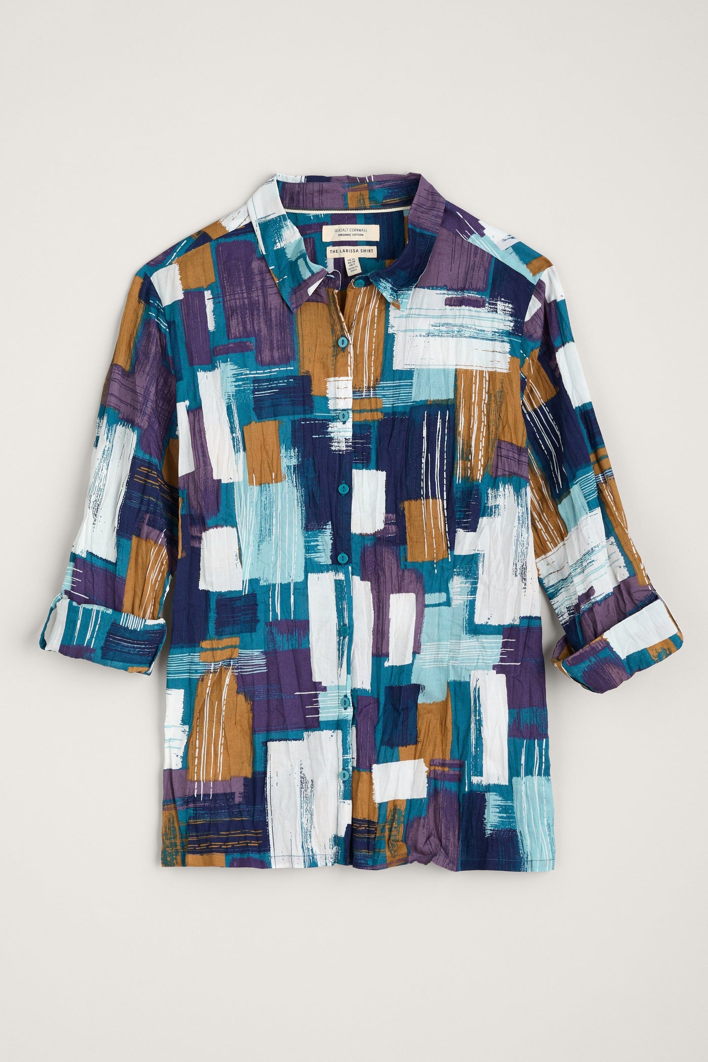 Seasalt Larissa Shirt in Stitched Abstract Starling-Womens-Ohh! By Gum - Shop Sustainable