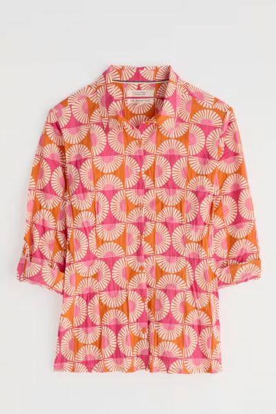 Seasalt Larissa Shirt in Sun Geo Marigold