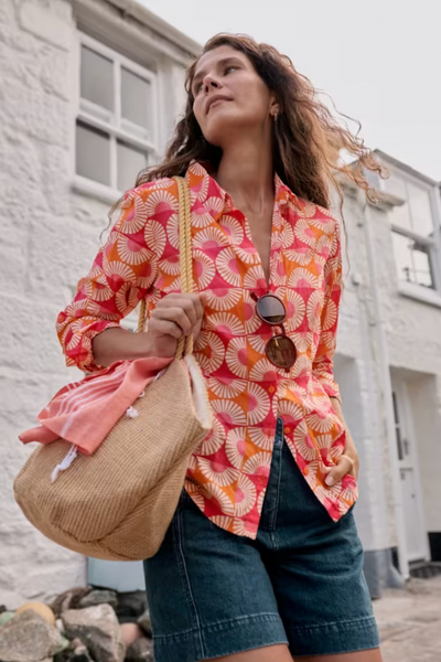 Seasalt Larissa Shirt in Sun Geo Marigold