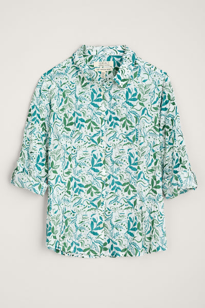 Seasalt Larissa Shirt in Wandering Peas Chalk-Womens-Ohh! By Gum - Shop Sustainable