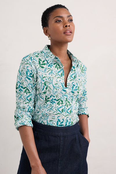 Seasalt Larissa Shirt in Wandering Peas Chalk-Womens-Ohh! By Gum - Shop Sustainable