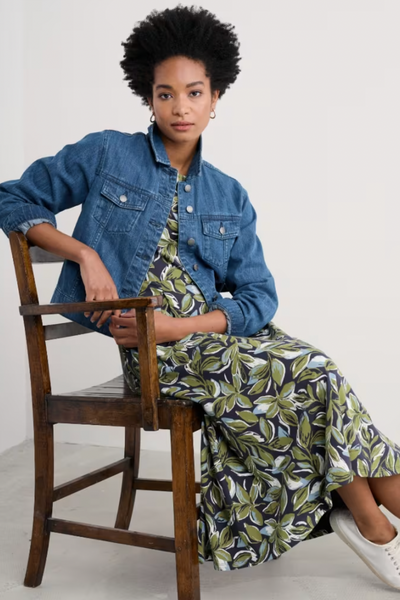 Seasalt Levan Well Jacket Mid Wash Rain Slub