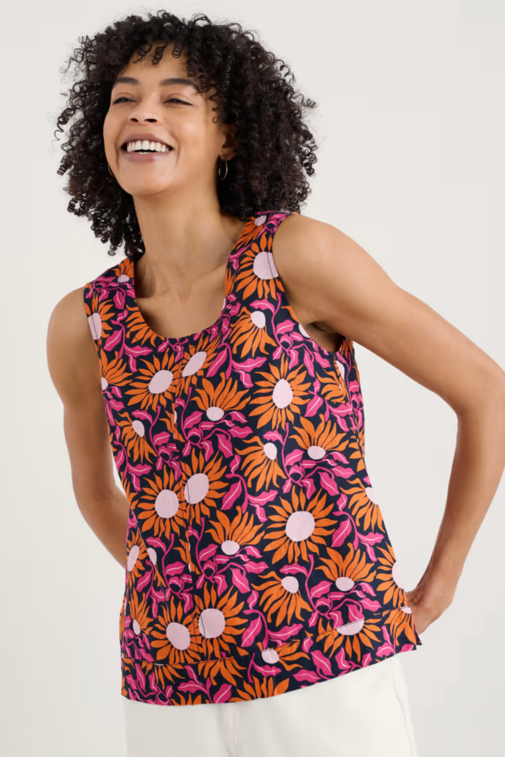 Seasalt Lighthouse Station Vest in Bold Sunflower Maritime
